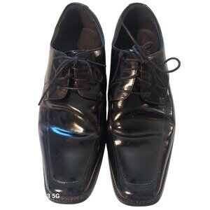Stacy Adams Mens Black Leather Dress Shoes 10M Classic Retro